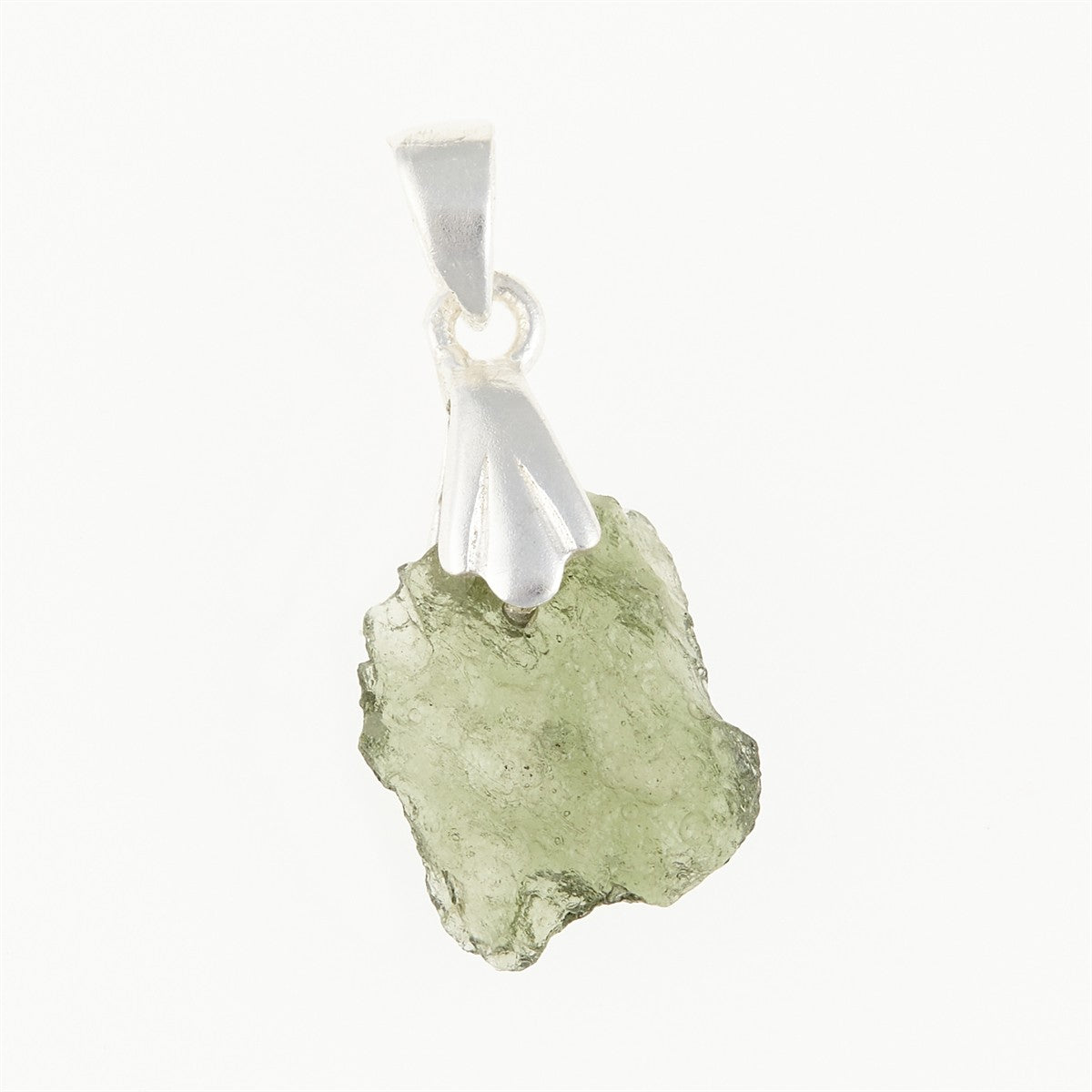 Silver pendant with moldavite 001-11