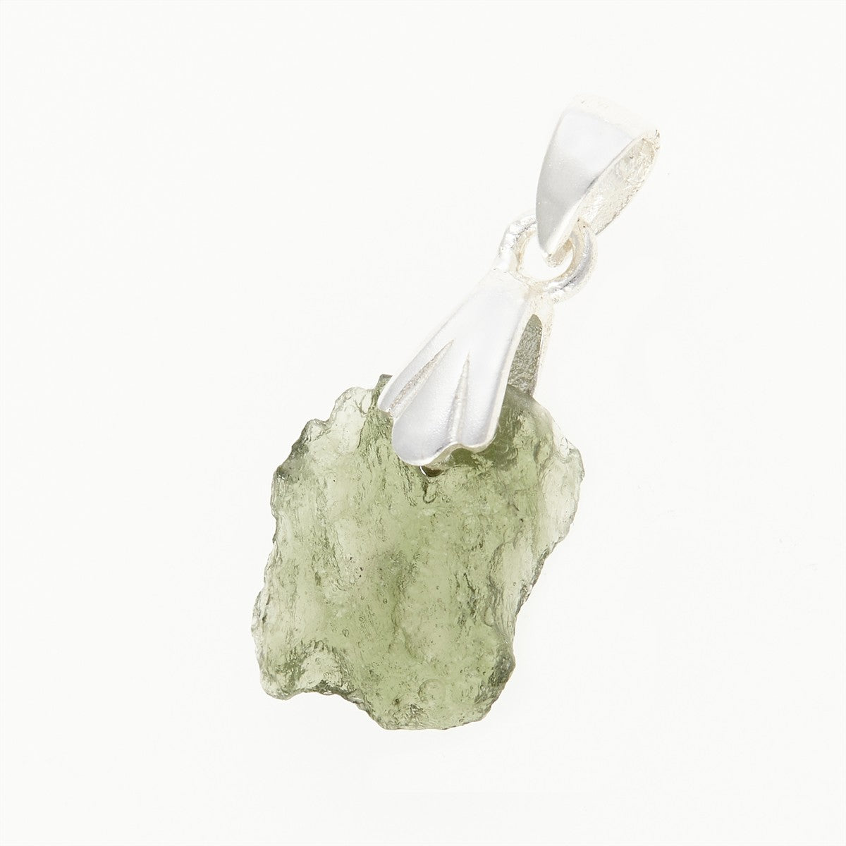 Silver pendant with moldavite 001-11