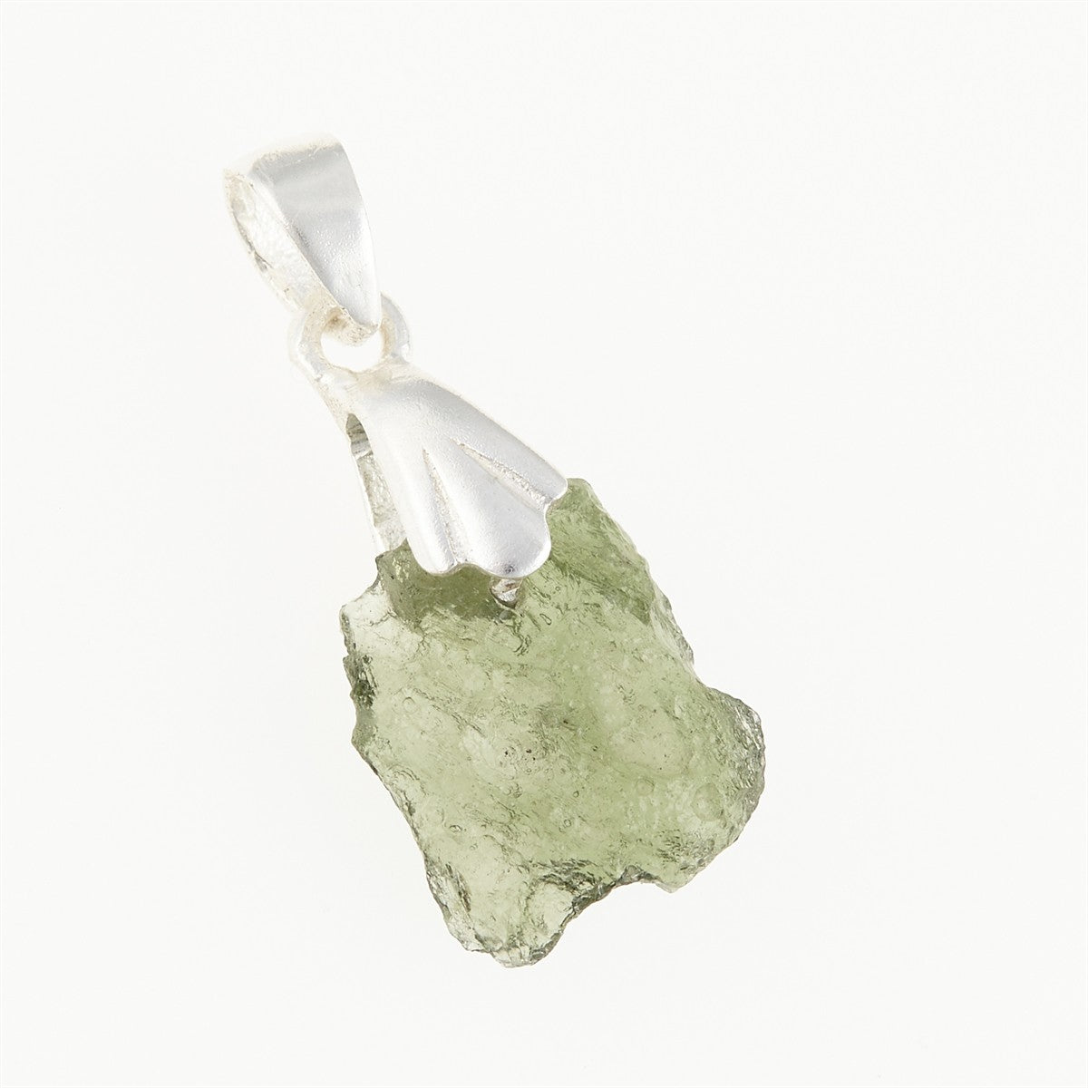 Silver pendant with moldavite 001-11