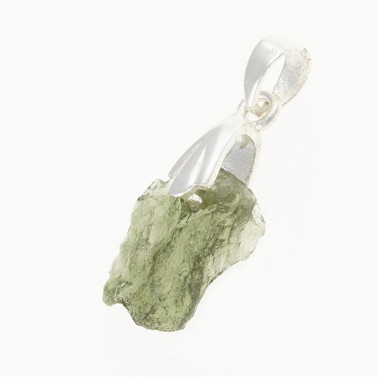Silver pendant with moldavite 001-11