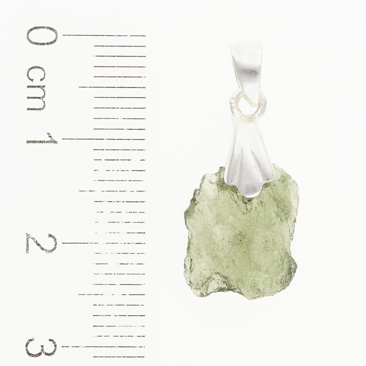 Silver pendant with moldavite 001-11