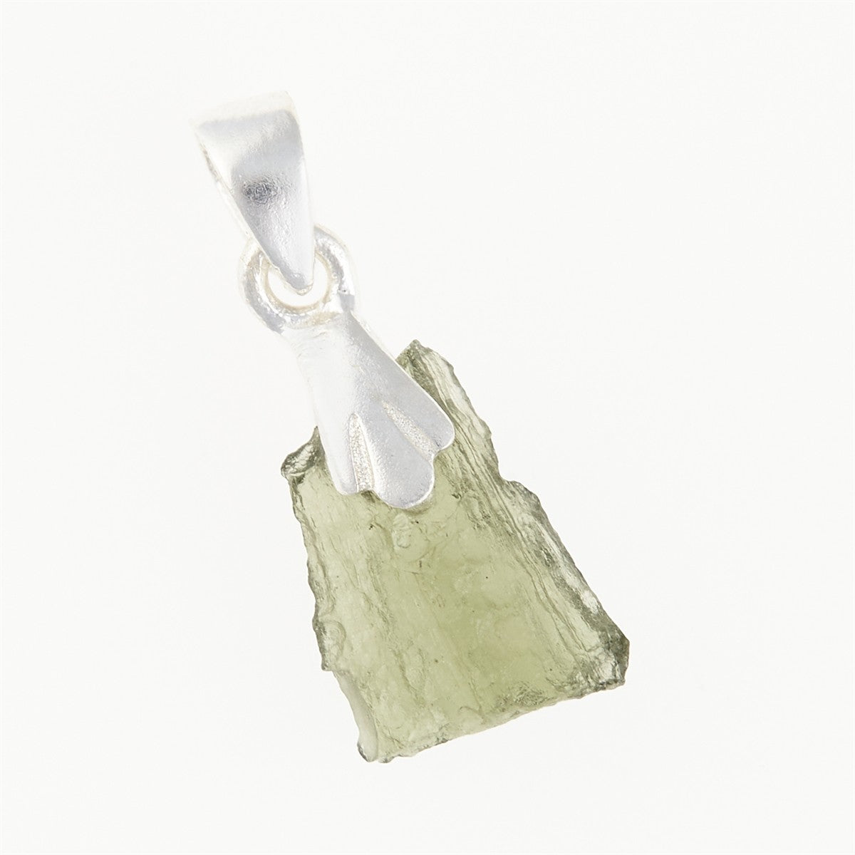 Silver pendant with moldavite 001-12