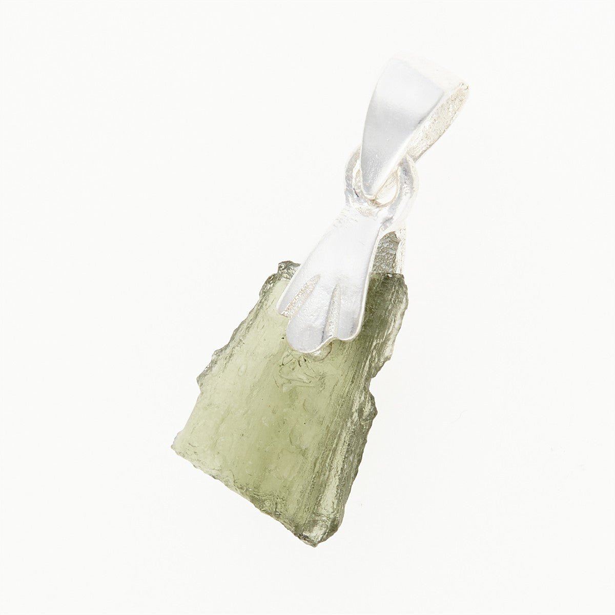 Silver pendant with moldavite 001-12