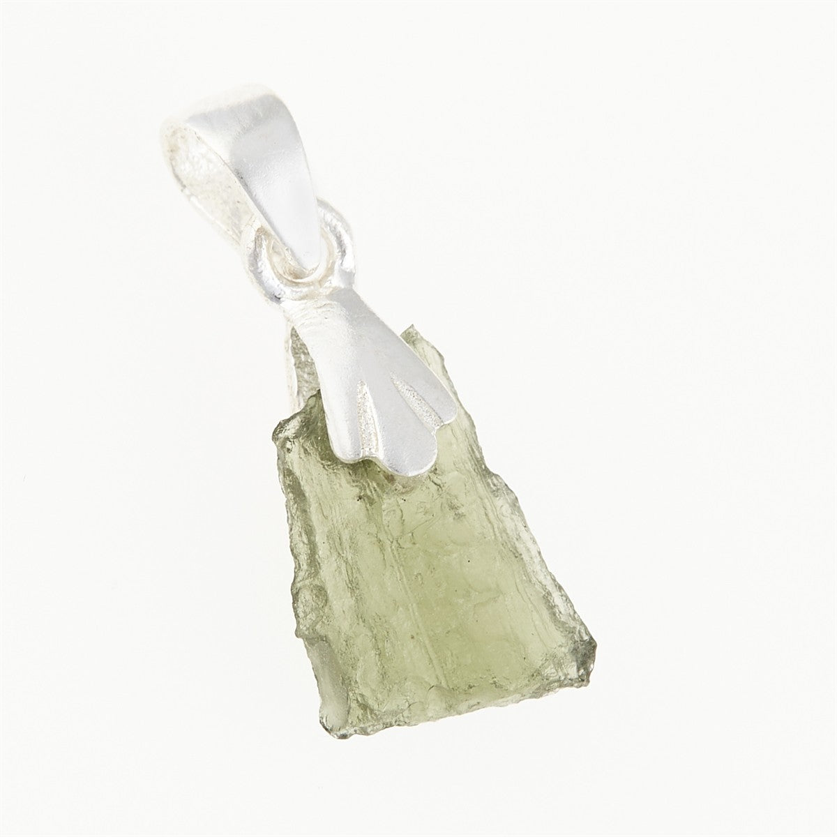 Silver pendant with moldavite 001-12