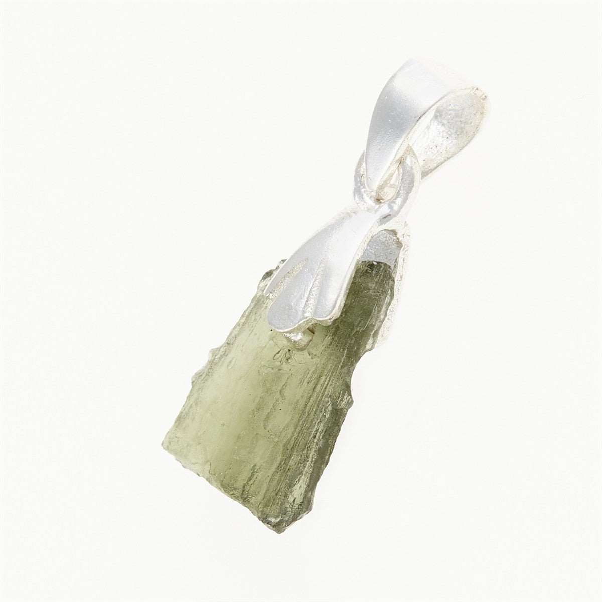 Silver pendant with moldavite 001-12