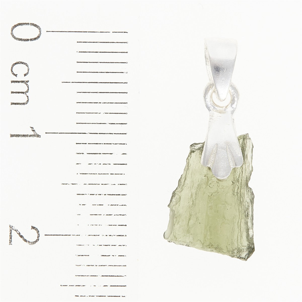 Silver pendant with moldavite 001-12