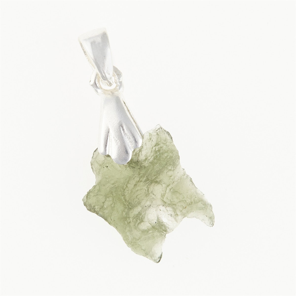 Silver pendant with moldavite 001-13