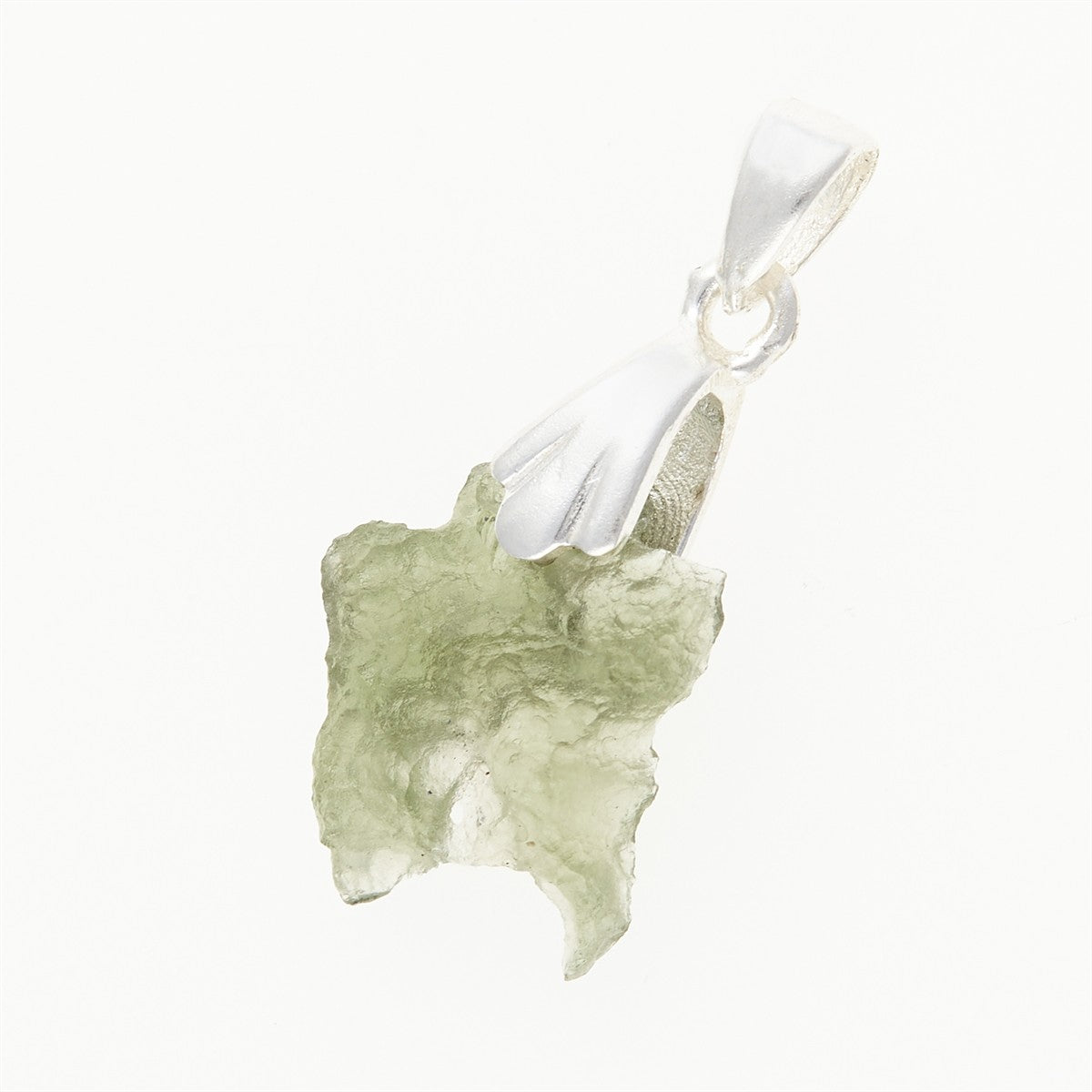 Silver pendant with moldavite 001-13