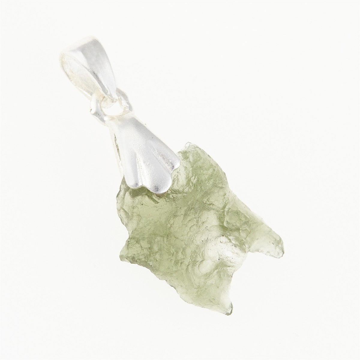 Silver pendant with moldavite 001-13