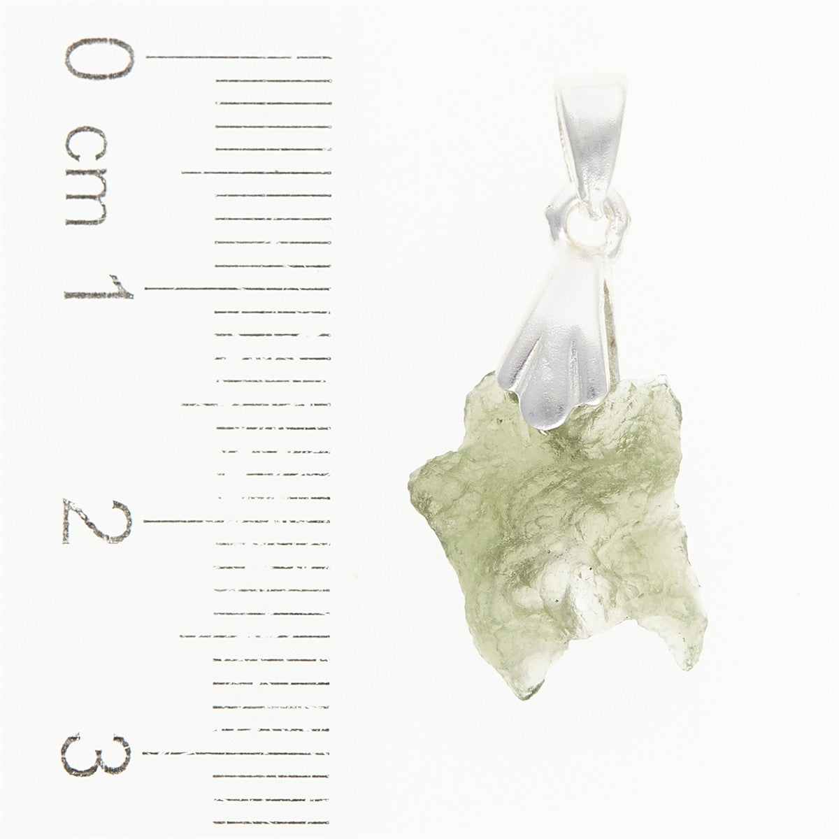 Silver pendant with moldavite 001-13
