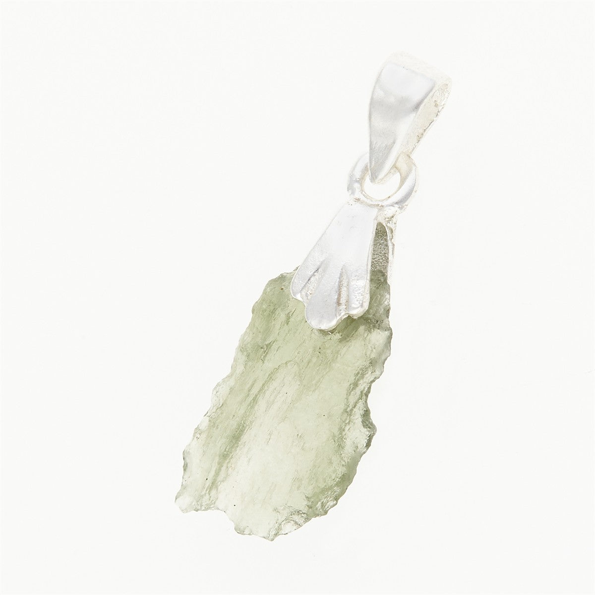 Silver pendant with moldavite 001-15