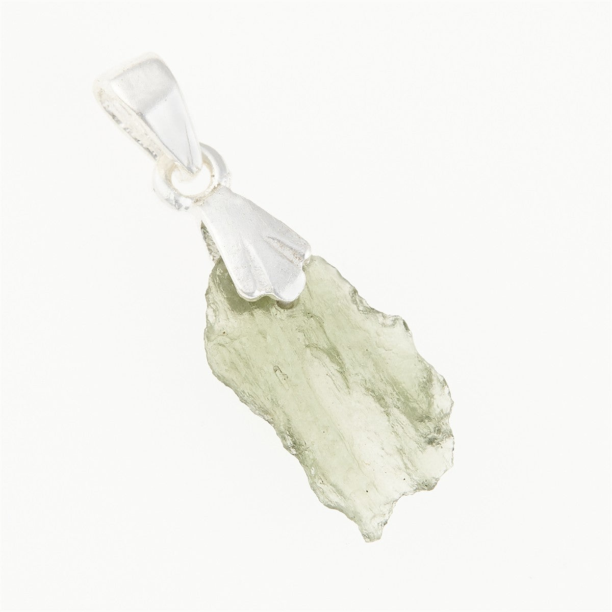 Silver pendant with moldavite 001-15