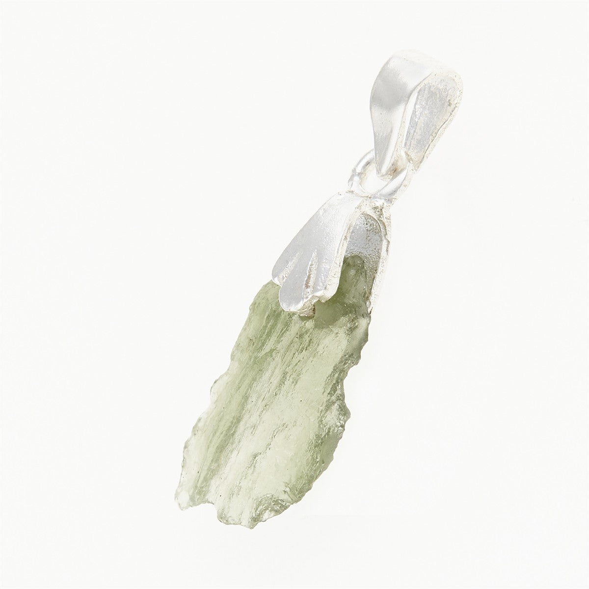 Silver pendant with moldavite 001-15