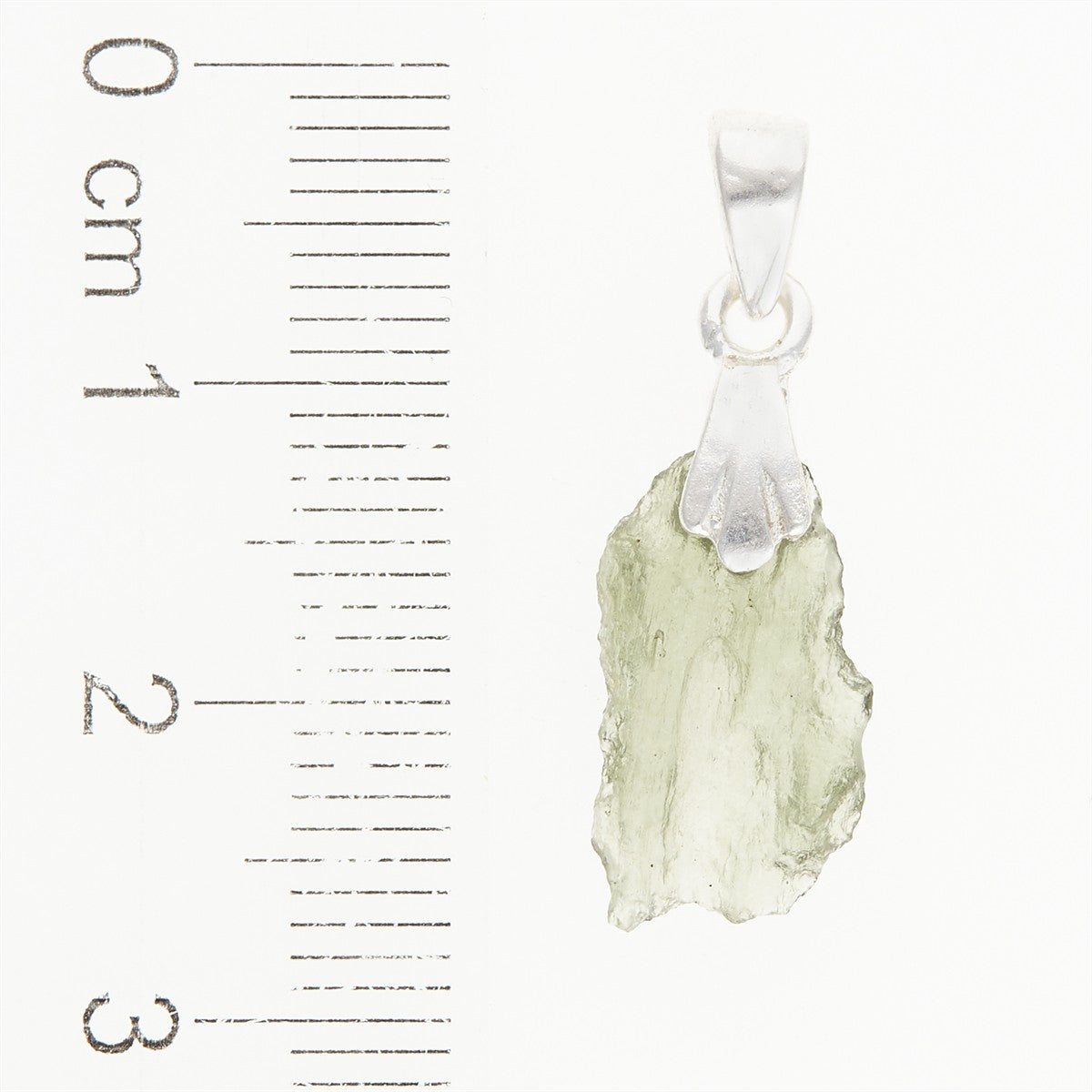 Silver pendant with moldavite 001-15