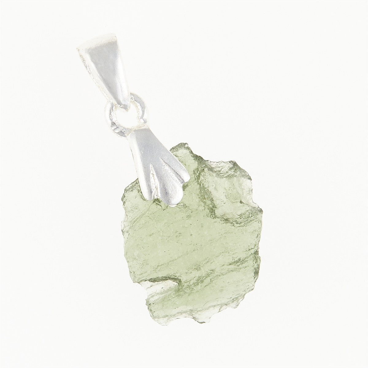 Silver pendant with moldavite 001-2