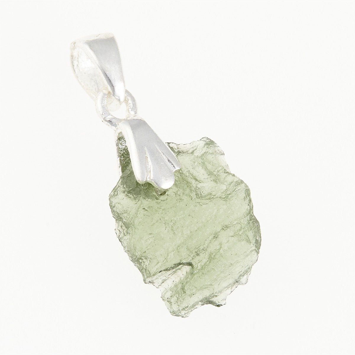 Silver pendant with moldavite 001-2