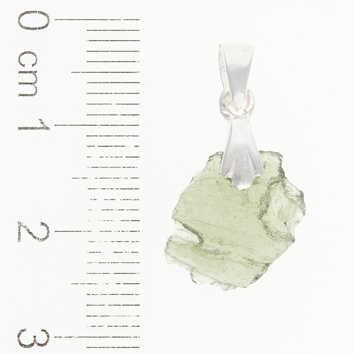 Silver pendant with moldavite 001-2