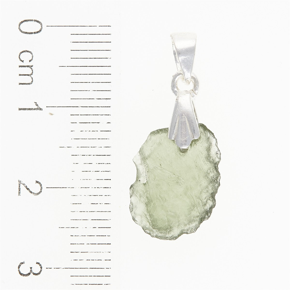 Silver pendant with moldavite 001-3
