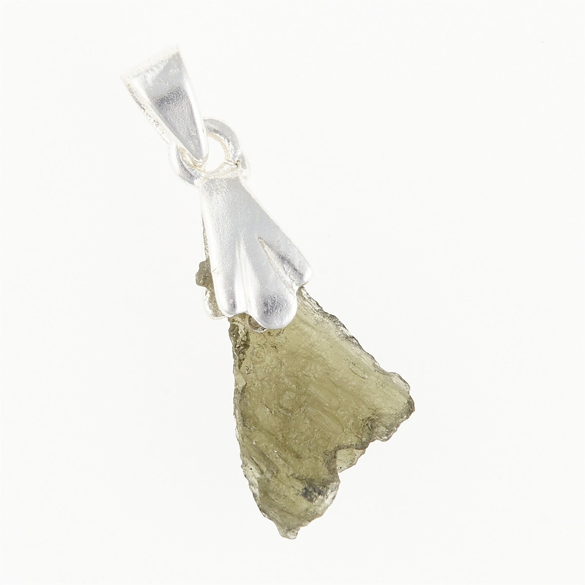 Silver pendant with moldavite 001-4