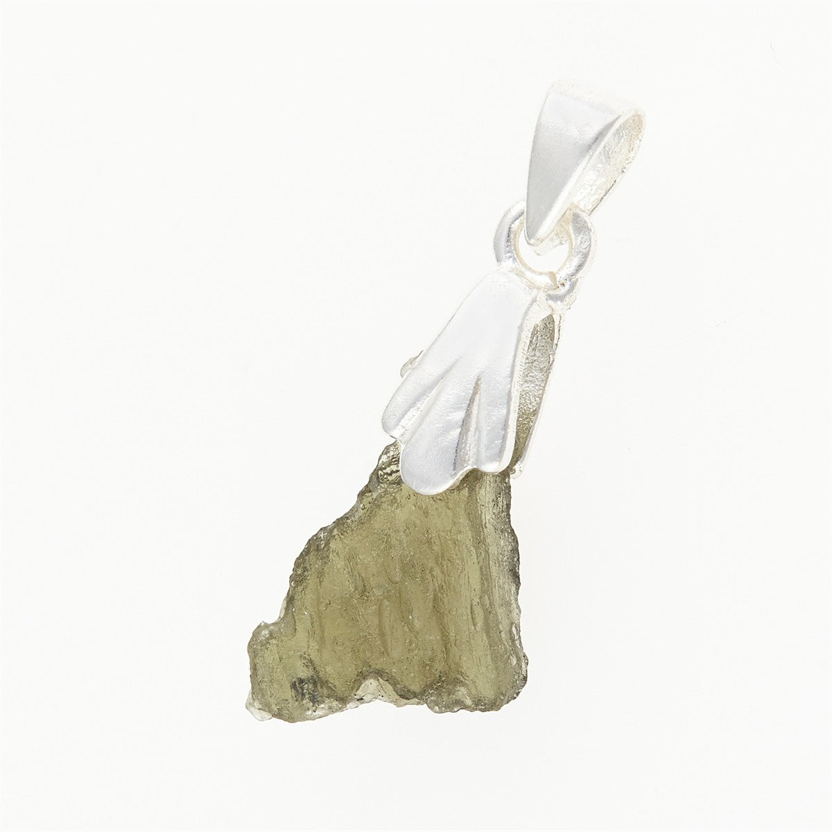 Silver pendant with moldavite 001-4