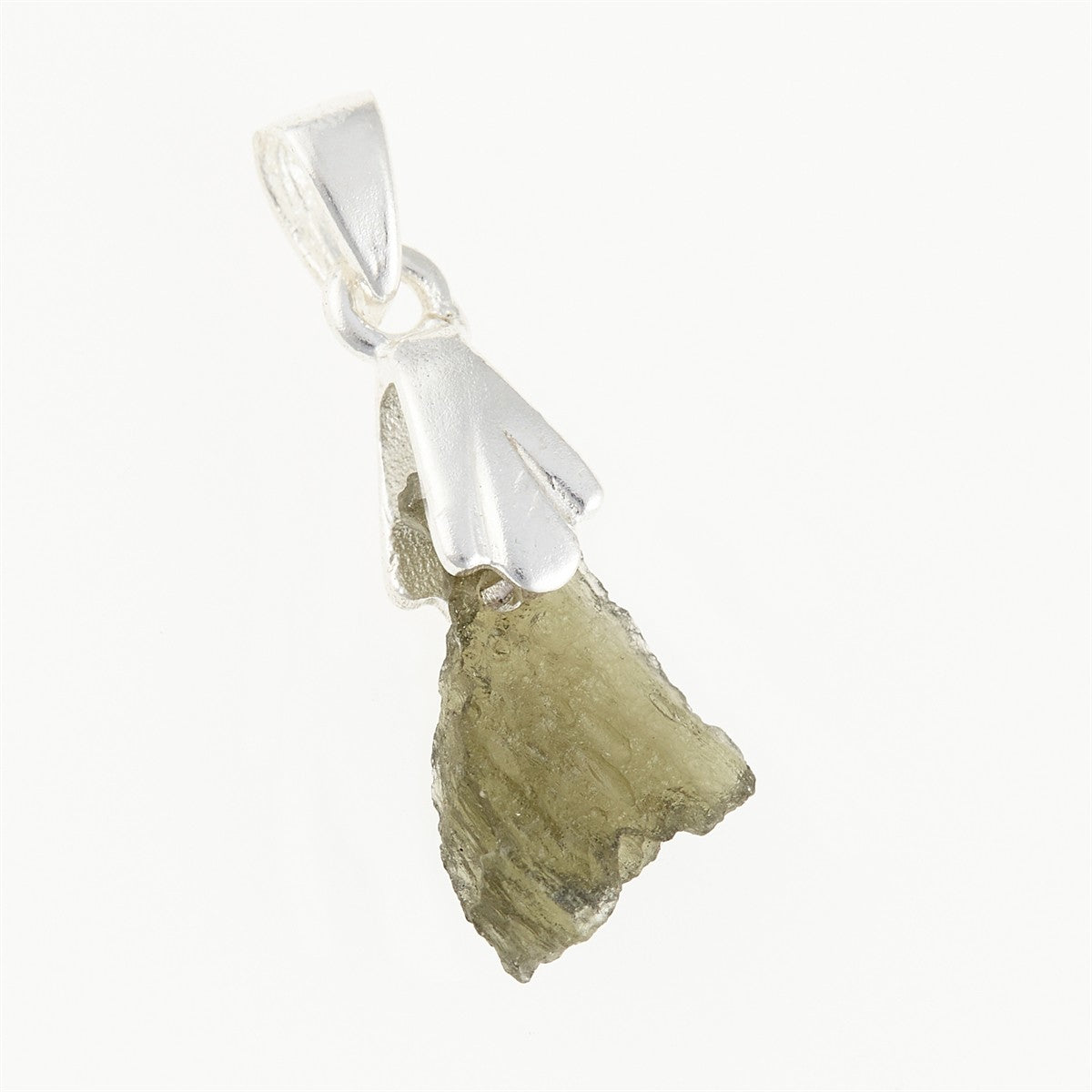 Silver pendant with moldavite 001-4