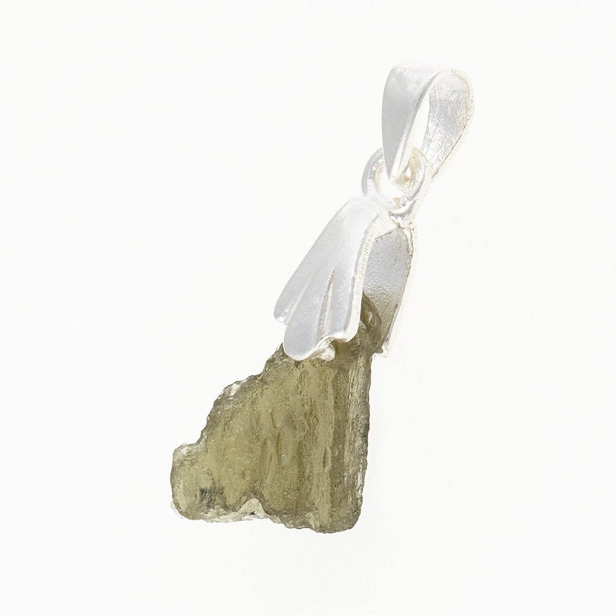 Silver pendant with moldavite 001-4