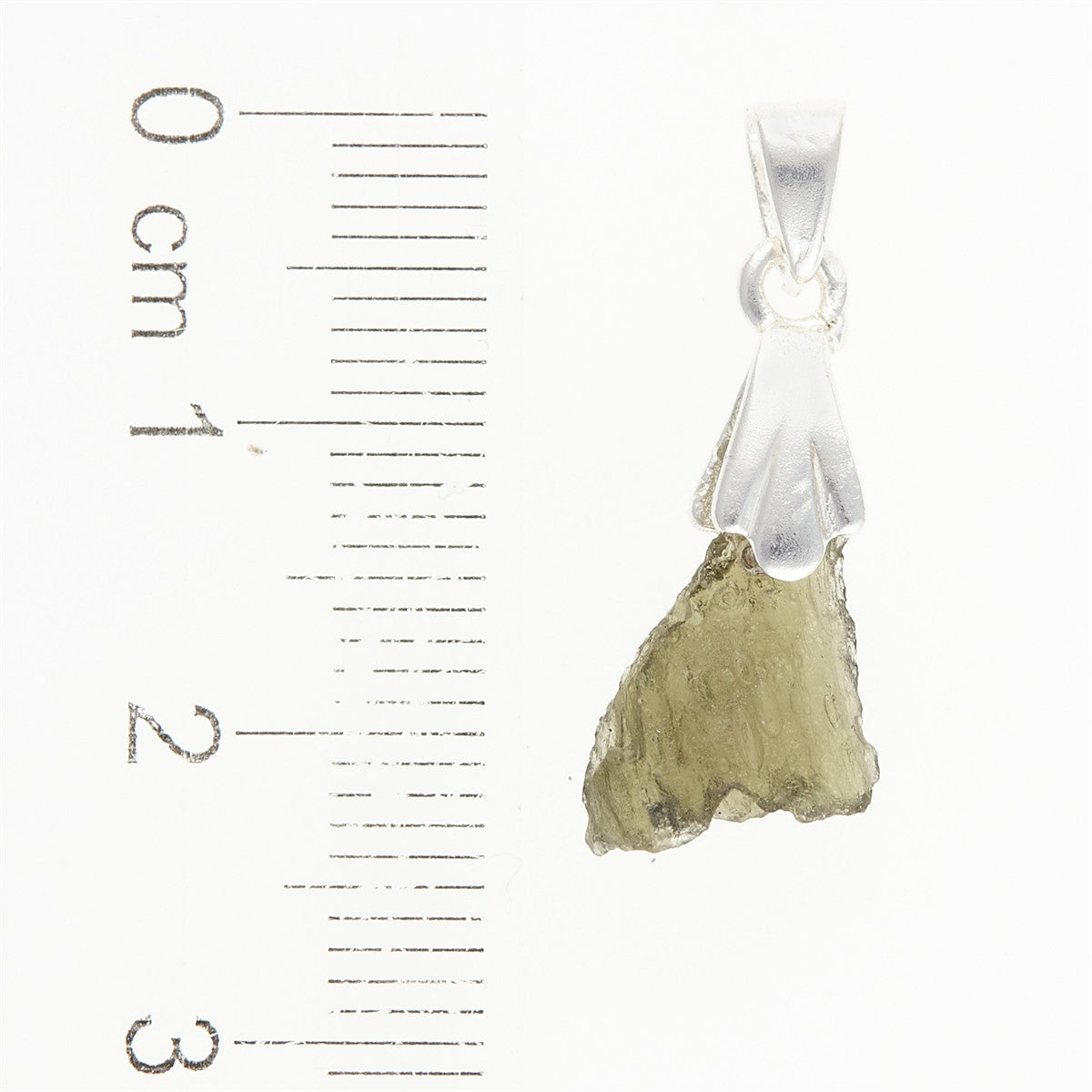 Silver pendant with moldavite 001-4