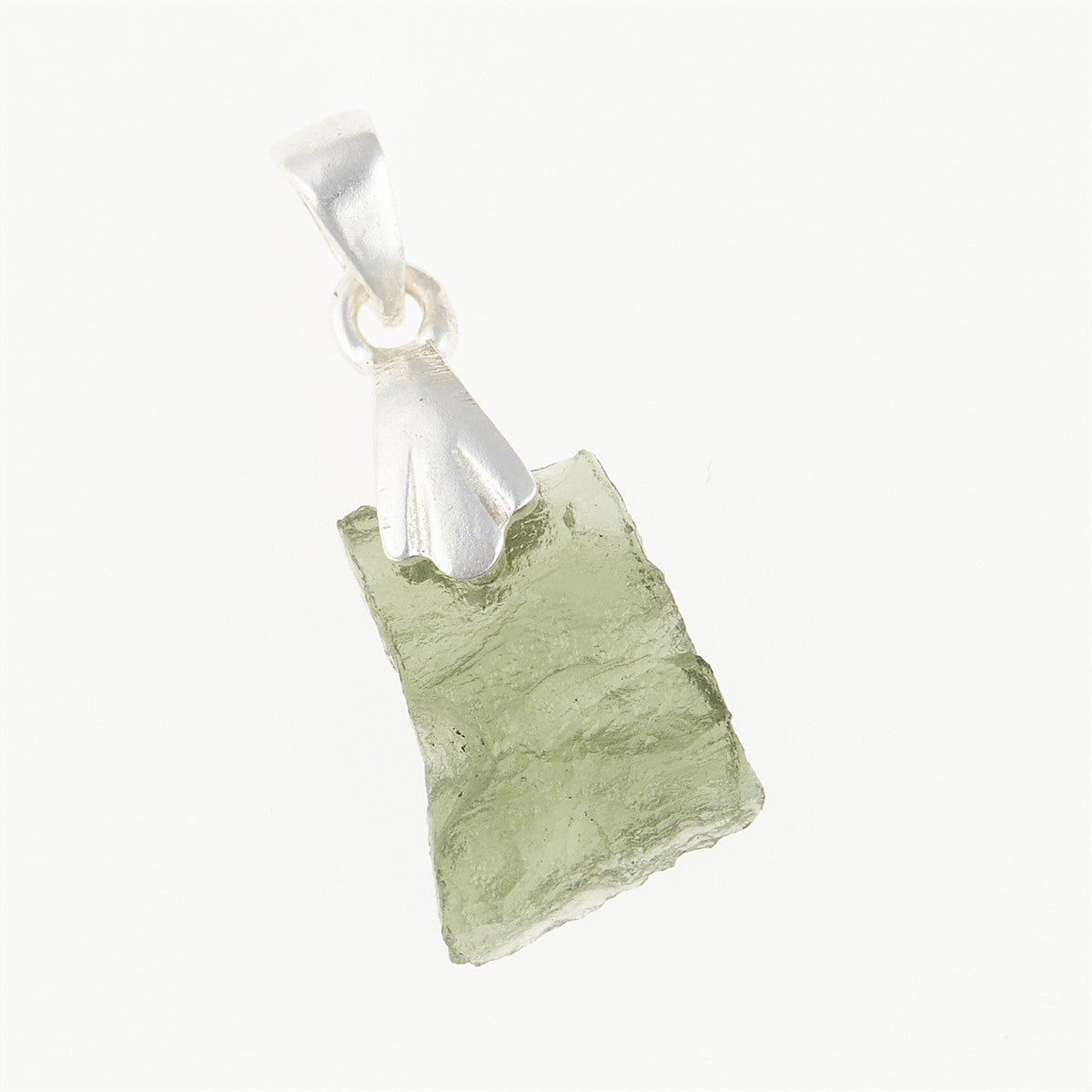 Silver pendant with moldavite 001-5