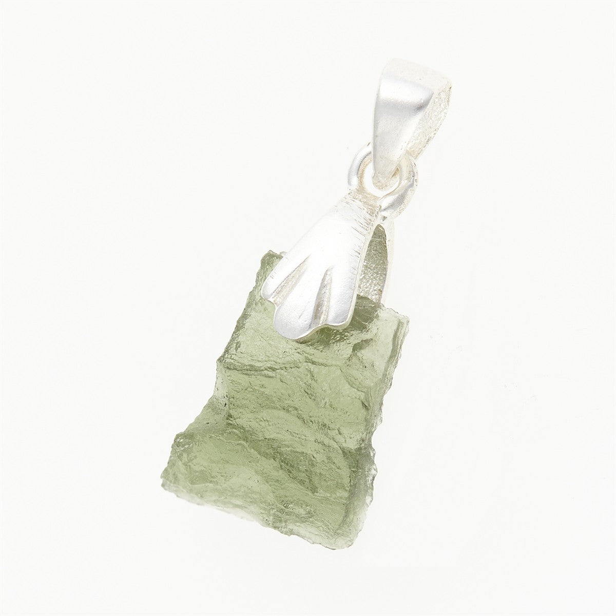 Silver pendant with moldavite 001-5