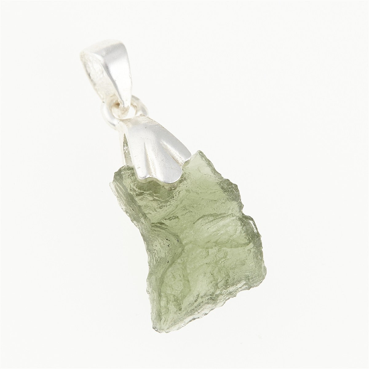 Silver pendant with moldavite 001-5