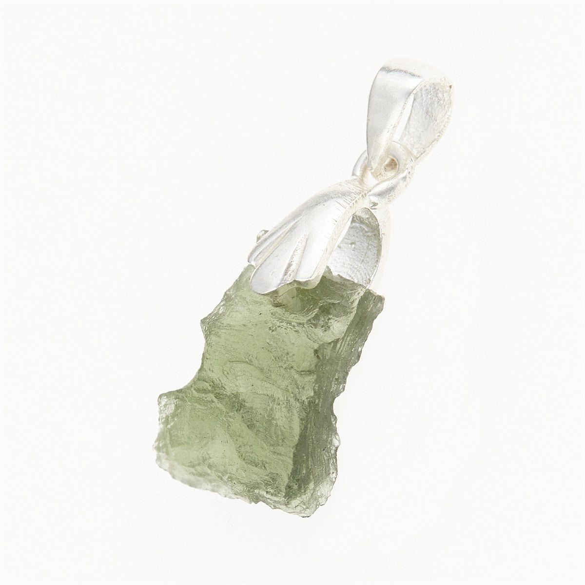 Silver pendant with moldavite 001-5