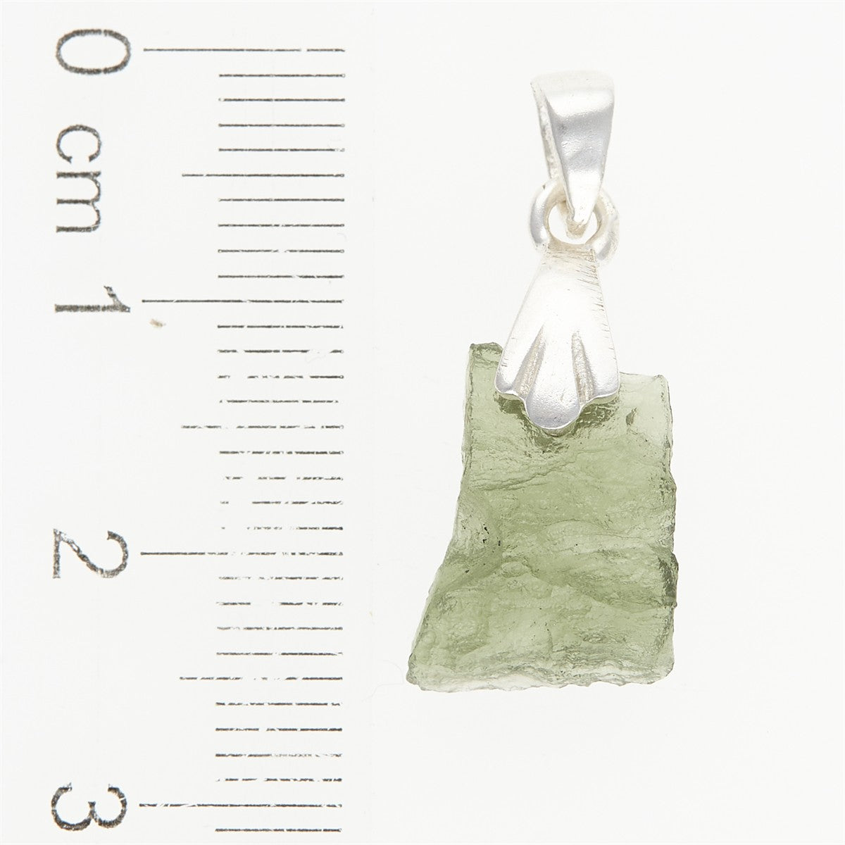 Silver pendant with moldavite 001-5