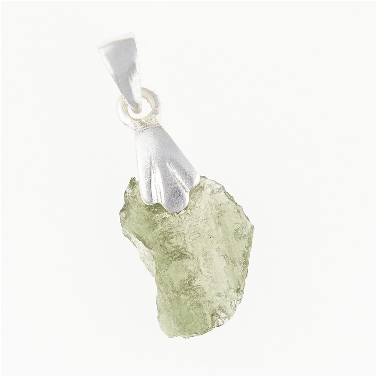 Silver pendant with moldavite 001-6