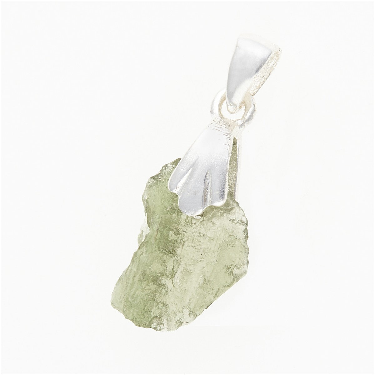 Silver pendant with moldavite 001-6