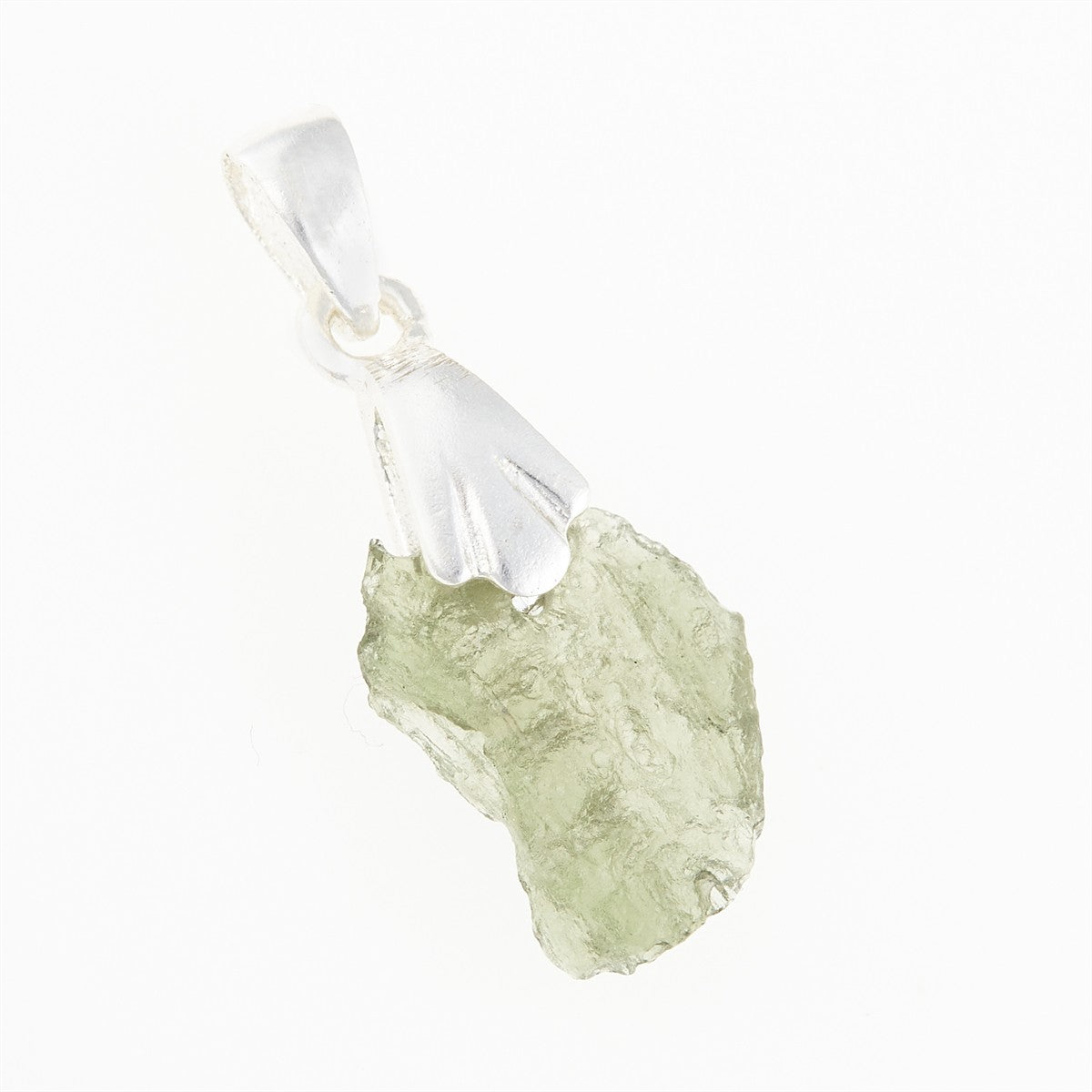 Silver pendant with moldavite 001-6