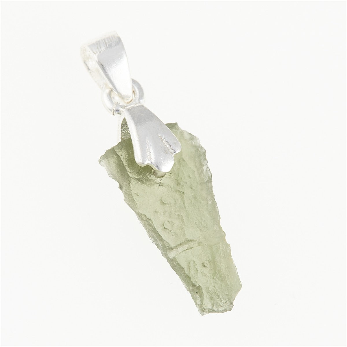 Silver pendant with moldavite 001-7
