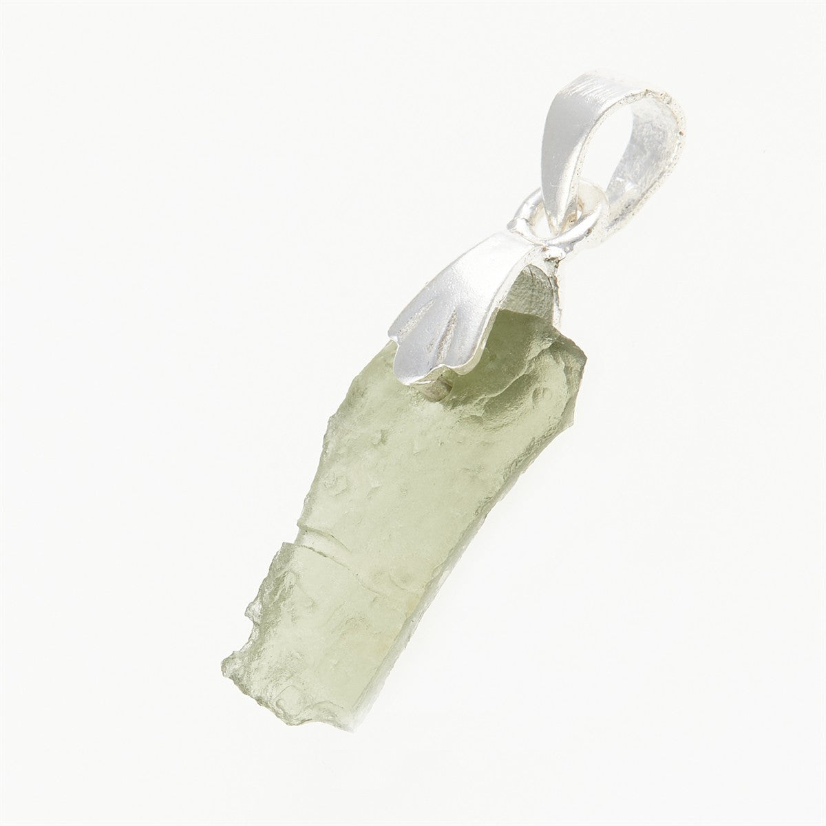 Silver pendant with moldavite 001-7