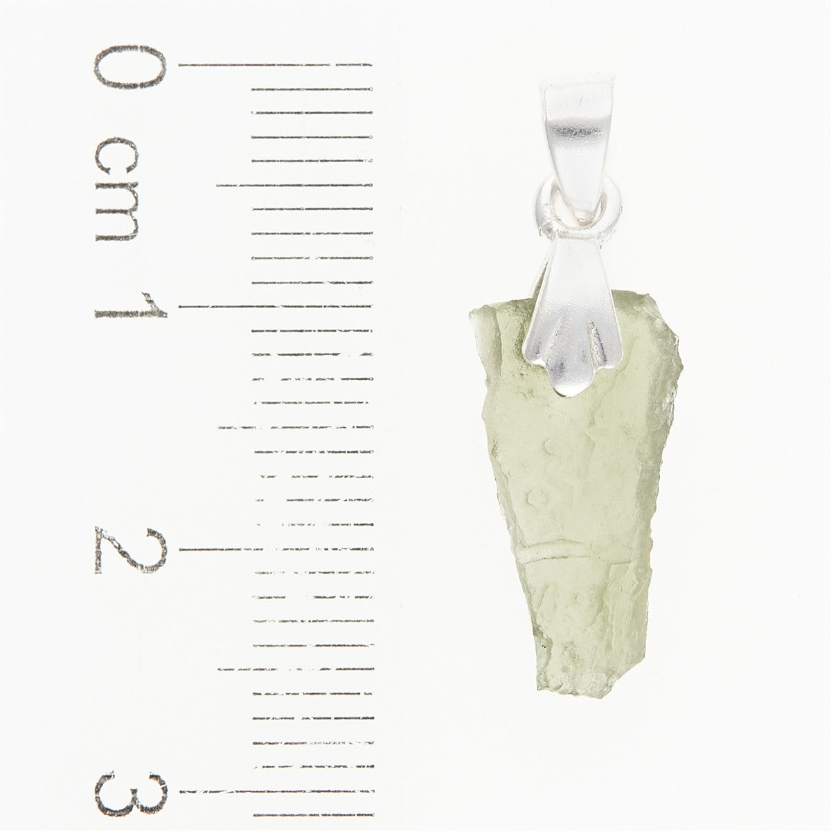 Silver pendant with moldavite 001-7