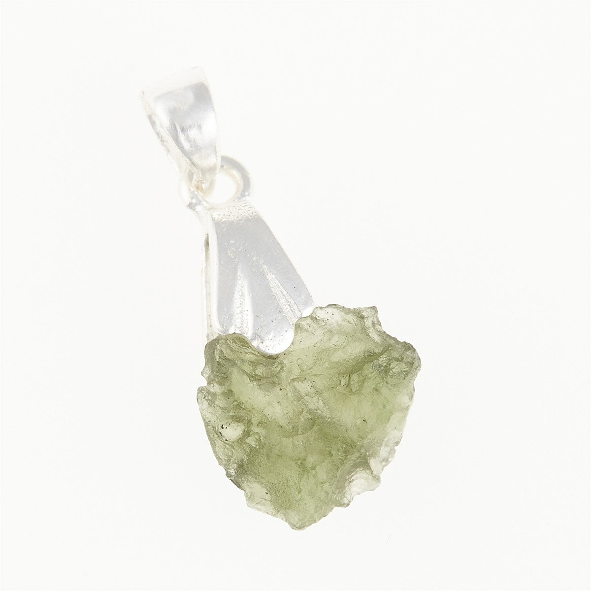 Silver pendant with moldavite 001-8