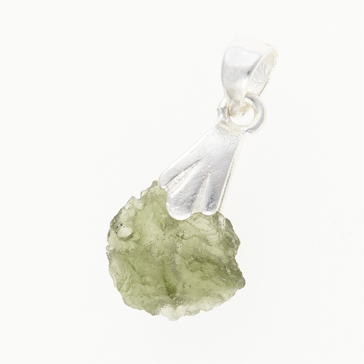 Silver pendant with moldavite 001-8