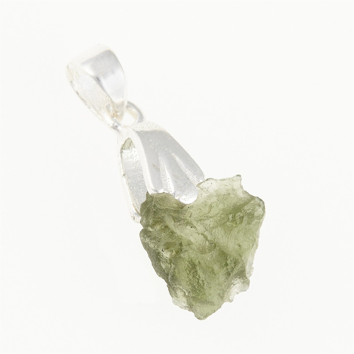 Silver pendant with moldavite 001-8