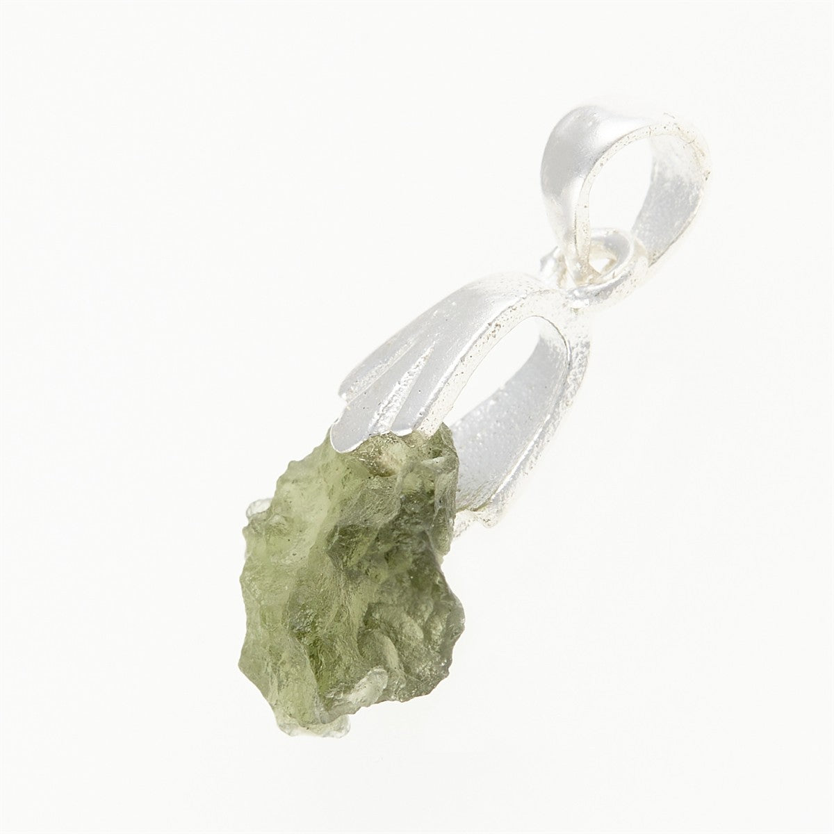 Silver pendant with moldavite 001-8