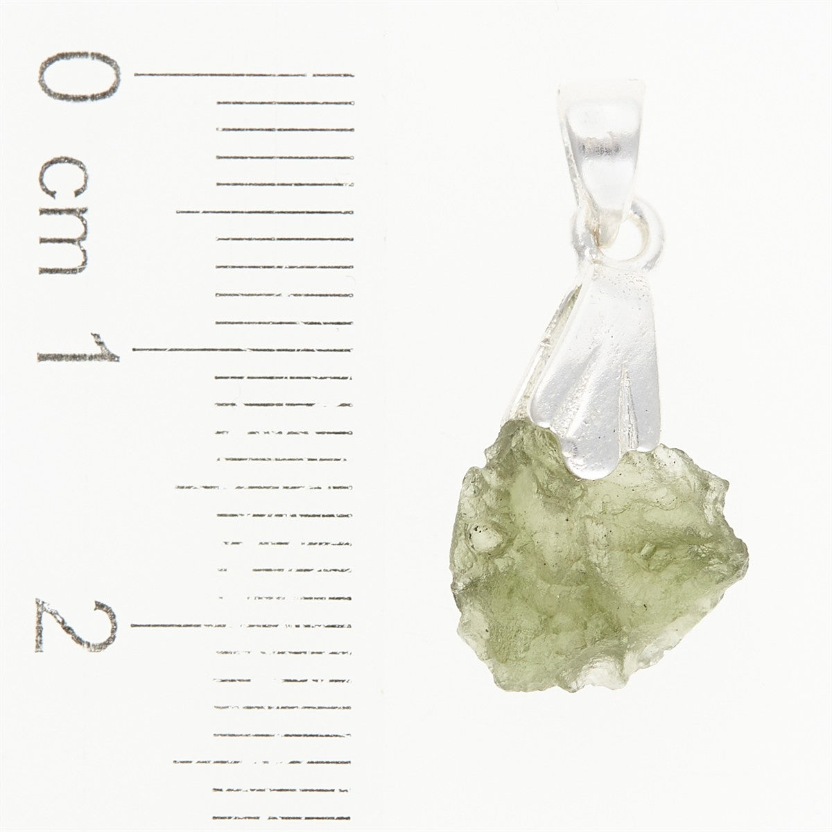 Silver pendant with moldavite 001-8