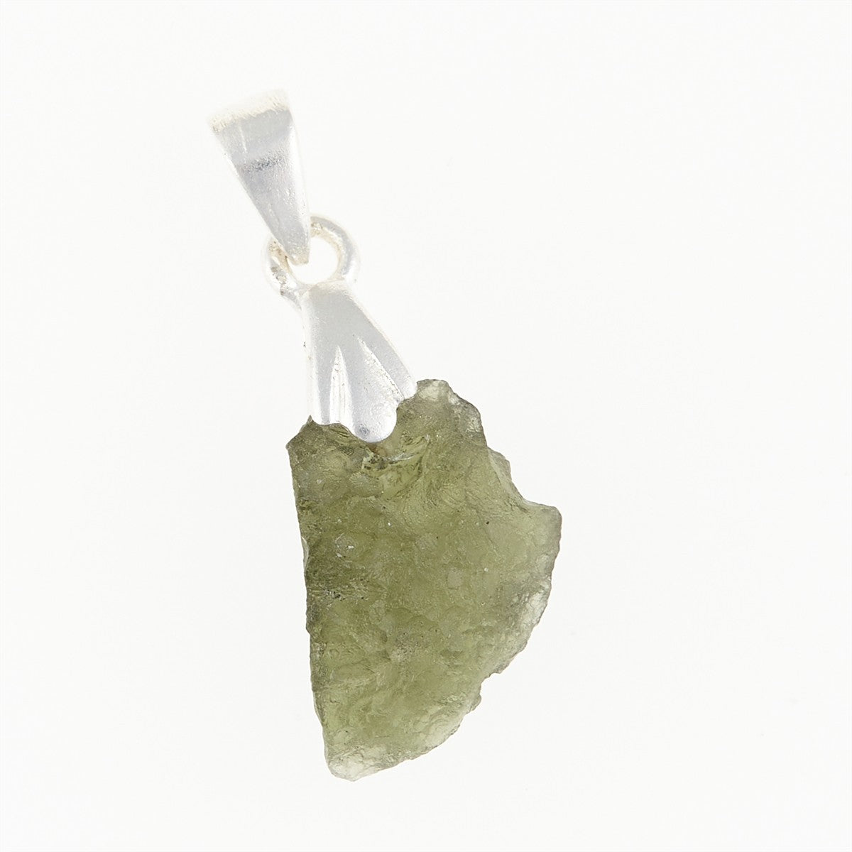 Silver pendant with moldavite 001-9