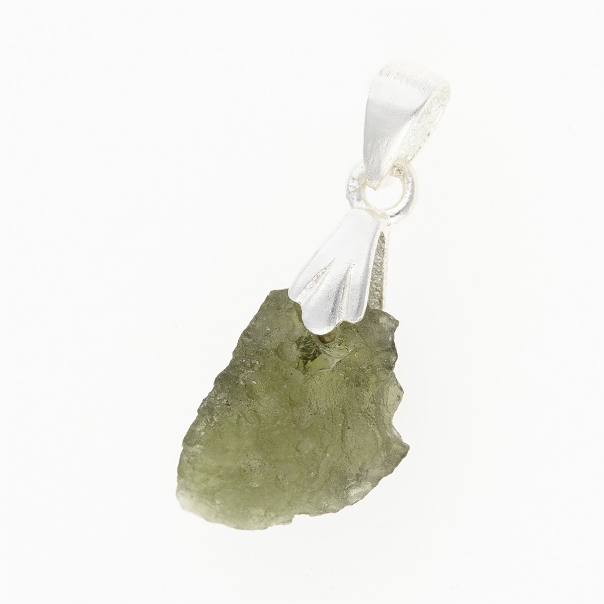 Silver pendant with moldavite 001-9