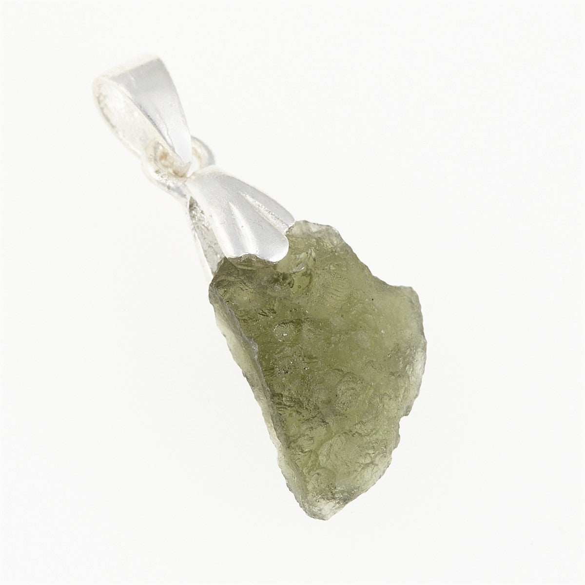 Silver pendant with moldavite 001-9