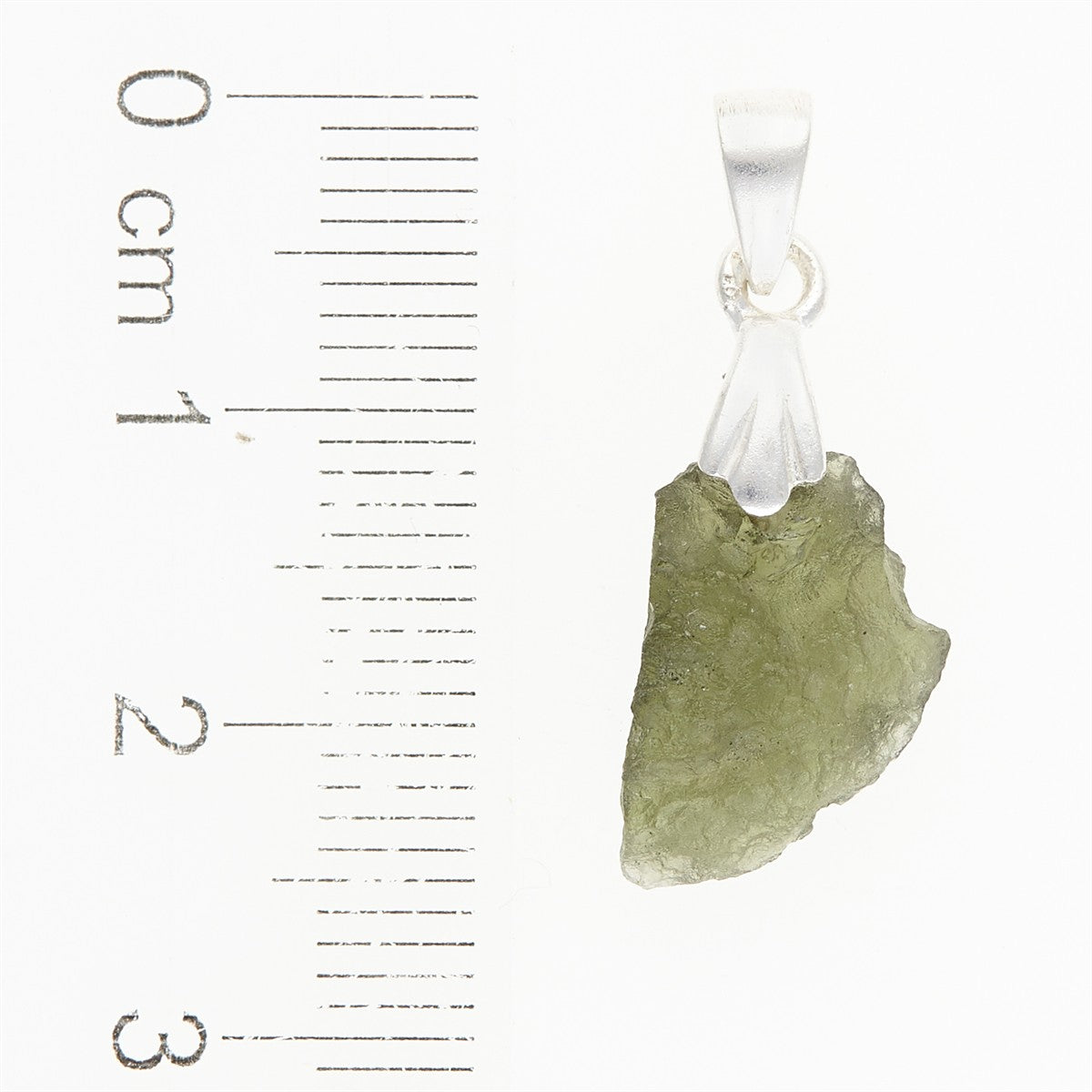 Silver pendant with moldavite 001-9