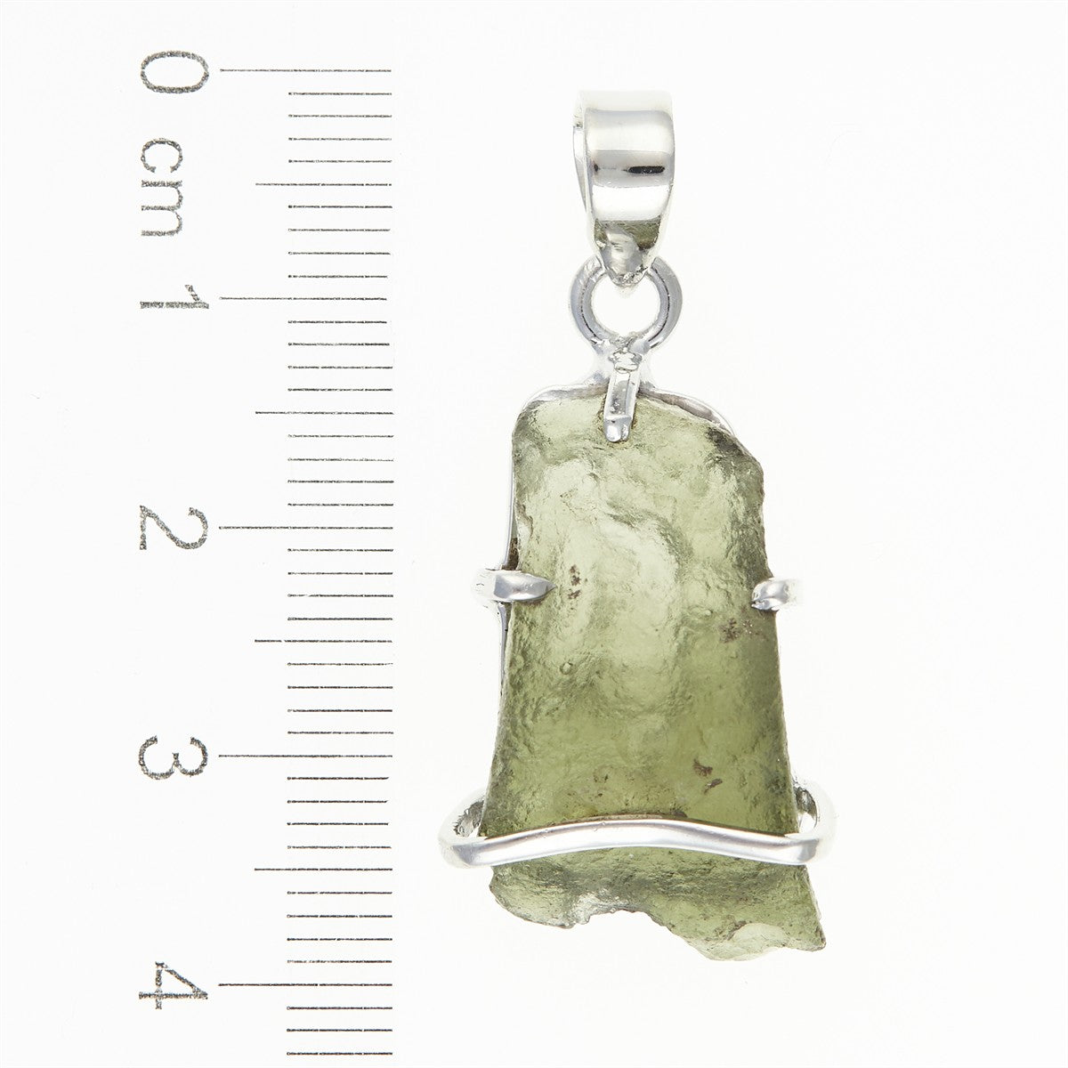 Silver pendant with moldavite SATP041