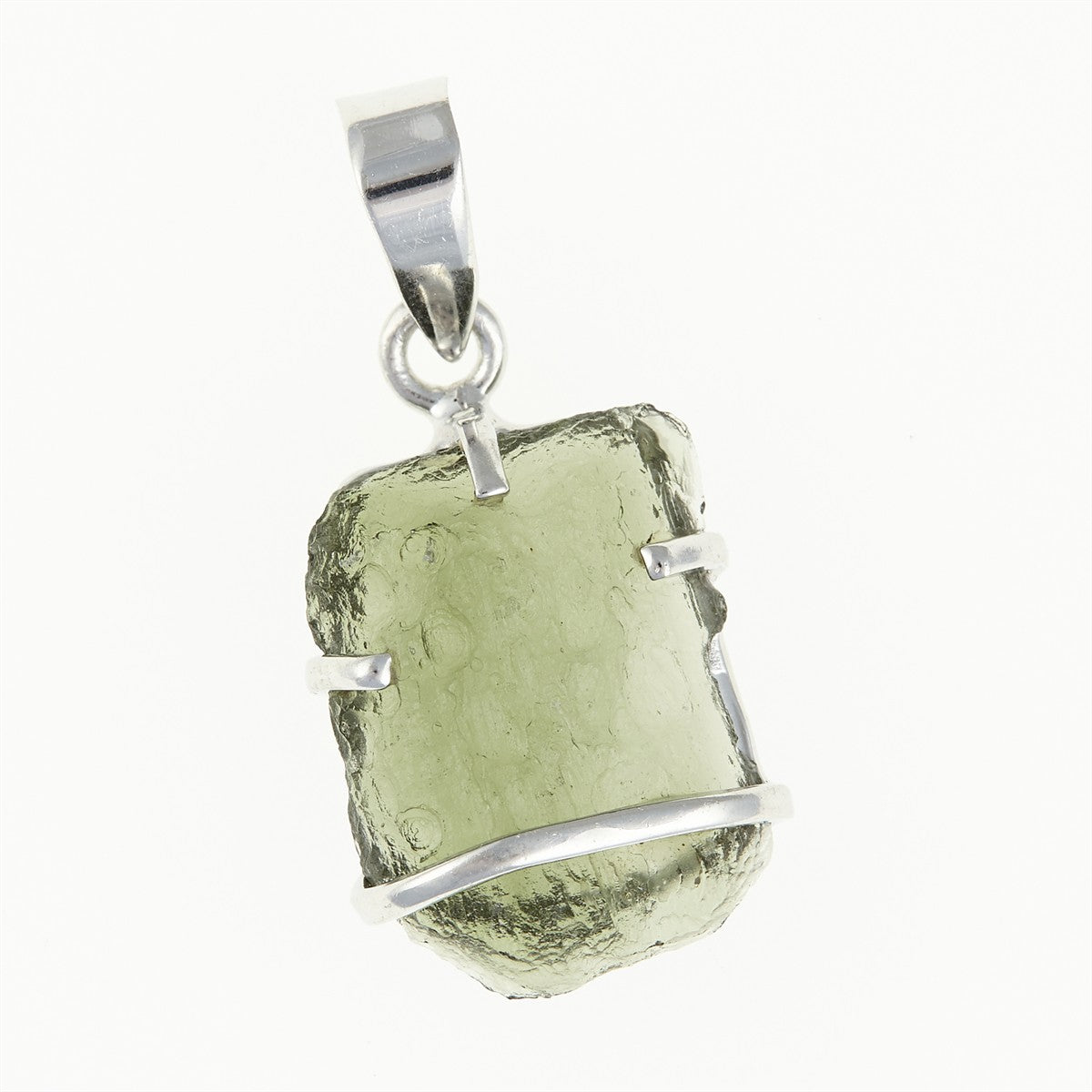 Silver pendant with a moldavite SATP1714B