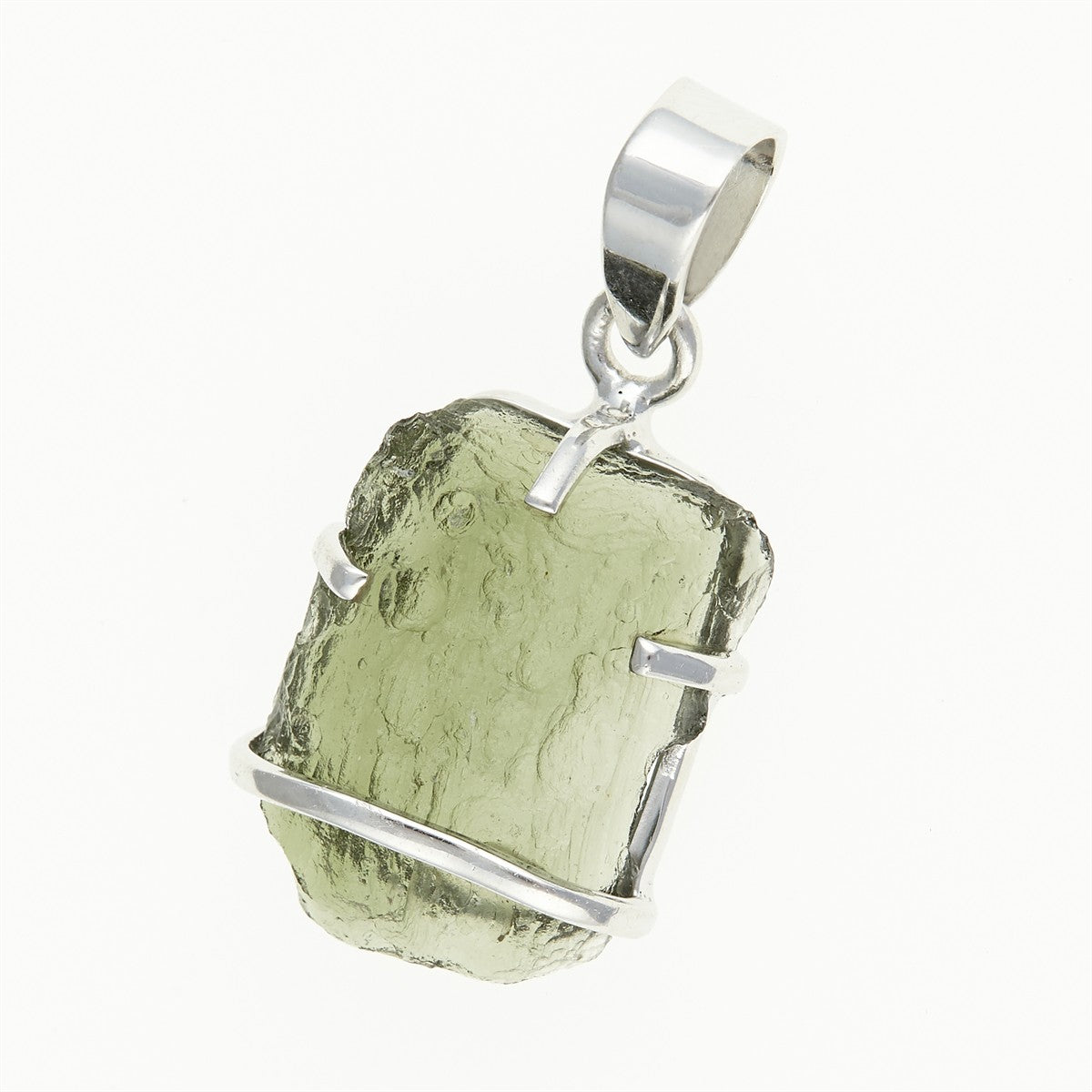Silver pendant with a moldavite SATP1714B